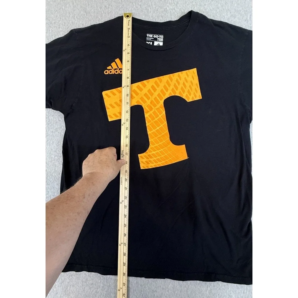 Vtg Tennessee Volunteers State of TN Black T Shirt Adidas Go to Tee Y2K